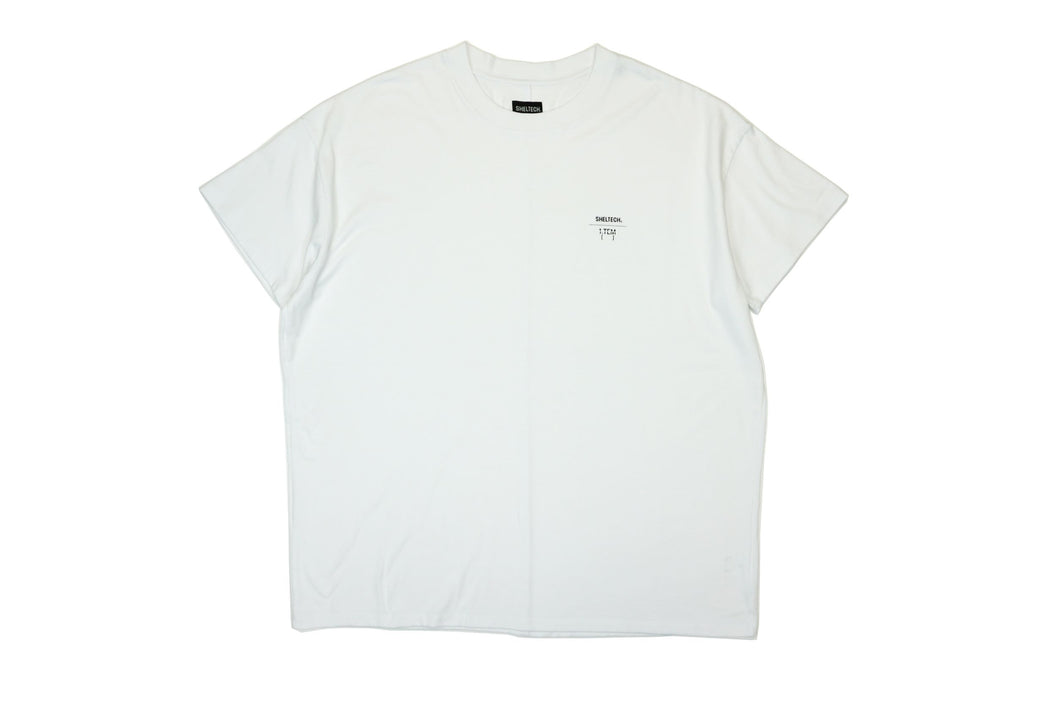 SHELTECHオーバルラインTシャツ（WHITE）