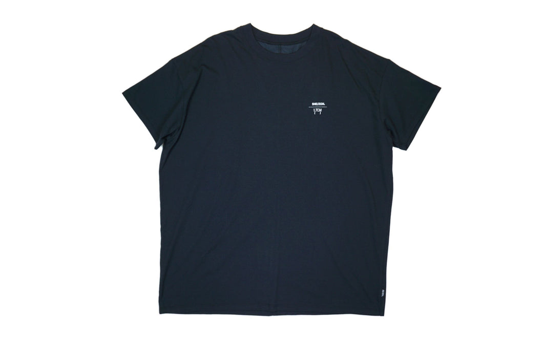 SHELTECHオーバルラインTシャツ（BLACK）