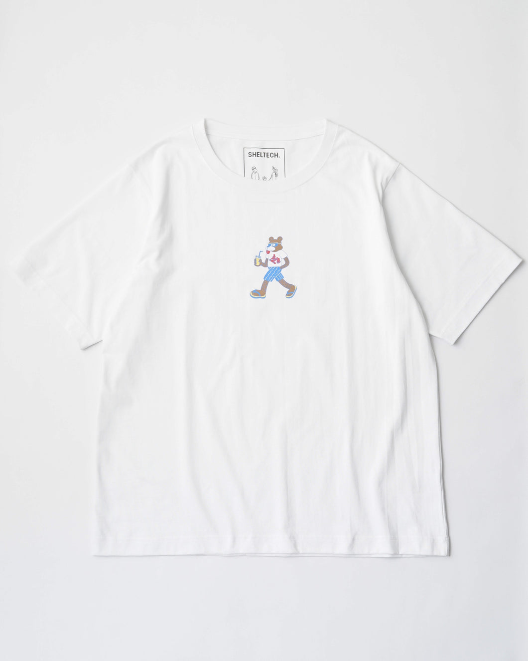 SHELTECH x OZAKI EMI  プリントTシャツ（WHITE）
